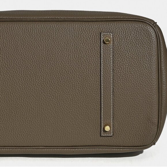 Taupe genuine leather wirkin - Picture 5 of 8